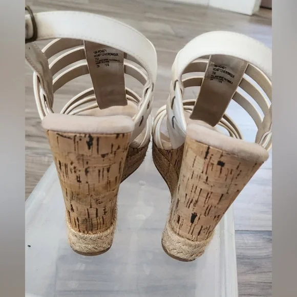 White Mountain Cream Wedge Espadrilles - Picture 4 of 4